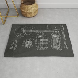 Printed GIBSON Guitar Music Flannel Area Rug Floor Carpet Anti-Slip Repair Mat 